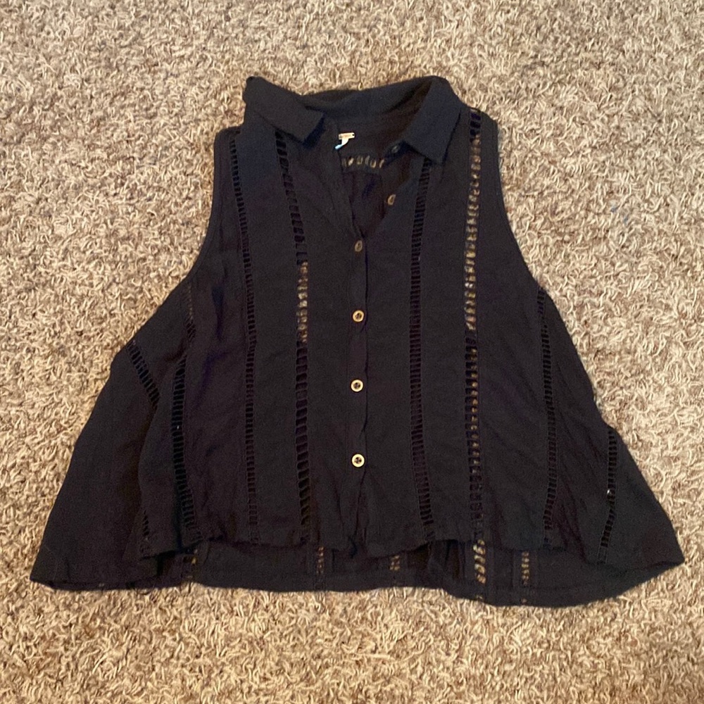 Free people size small button down tank top
